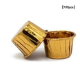 thumbnail image 3 of Bewildely Paquete de 100 Cupcake Liner Muffin Mold Pastelería Postre Cake Cup Pan Tray Wrappers Home Bar Hotel Cafe Cocina Hornear Herramientas y accesorios para hornear Oro Bewildely HA067404-04, 3 of 6