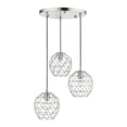thumbnail image 5 of 46593-91 Livex Lighting Paxten- 3 Light Pendant in Geometric Style - 20 Inches wide by 13 Inches high-Brushed Nickel Finish, 5 of 8