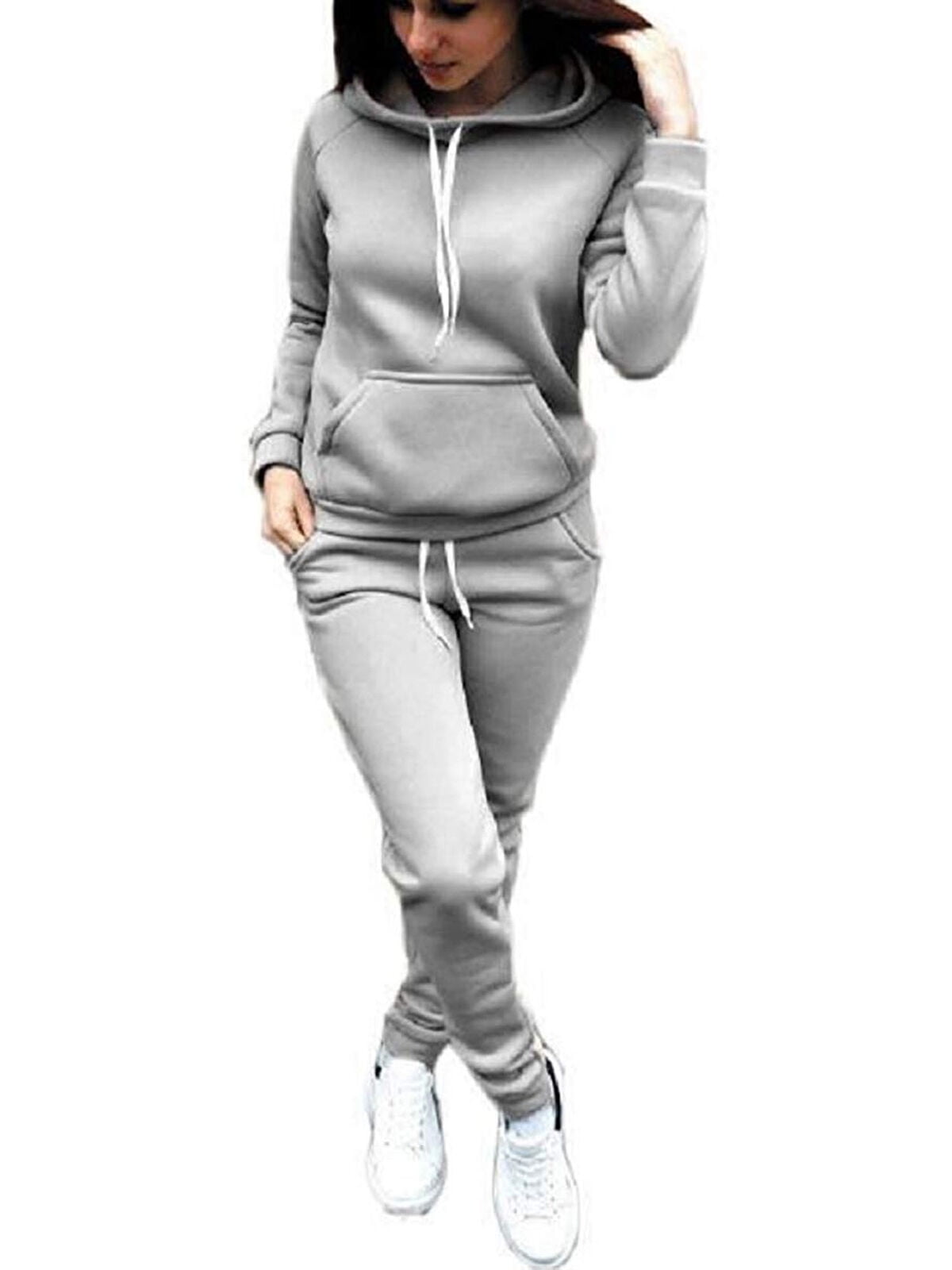 Women Lady Hoodies Sports Tops Pants Tracksuit Sweatshirt Sweat Suit ...