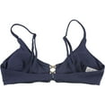 thumbnail image 2 of American Eagle Womens Gold Accent Bikini Swim Top, Blue, Small, 2 of 2