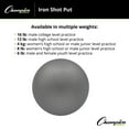 thumbnail image 2 of Champion Sports Iron Shot Put, Silver, 4K, 2 of 5