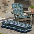 thumbnail image 5 of ARDEN Outdoor Adirondack or Rocking Chair Cushion, 20 x 17, Water Repellent, Fade Resistant 20 x 17, Sapphire Aurora Blue Damask, 5 of 11