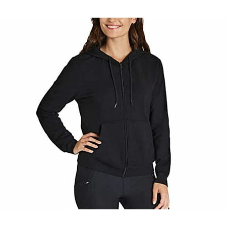 Eddie Bauer Women's Supersoft Full Zip Hoodie Jacket (Large, Black)