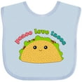thumbnail image 3 of Inktastic Peace Love Tacos Boys or Girls Baby Bib, 3 of 4