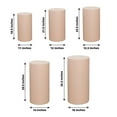 thumbnail image 3 of Efavormart Set Of 5 | Nude Spandex Cylinder Plinth Display Box Stand Covers, Stretchable Pedestal Pillar Prop Covers - 160 GSM, 3 of 9