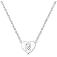 thumbnail image 1 of Collar con letra inicial de corazón de amor pequeño de plata para mujeres y niñas, collar con Gargantilla con Colgante para Nombre personalizado del alfabeto AZ, 1 of 4