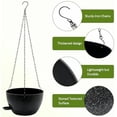 thumbnail image 5 of Self Watering Hanging Planters, 2 Pack 10'' Plastic Pots with Drainage Holes & Reservoir Tray (Speckled Black) | Indoor & Outdoor Use for Ferns, Ivy, Herbs, Succulents, 5 of 7