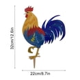 thumbnail image 3 of Chicken Lantern Cock Statue Lawn Decoration PVC Holiday Large Light-up Chicken for Courtyard, 3 of 12