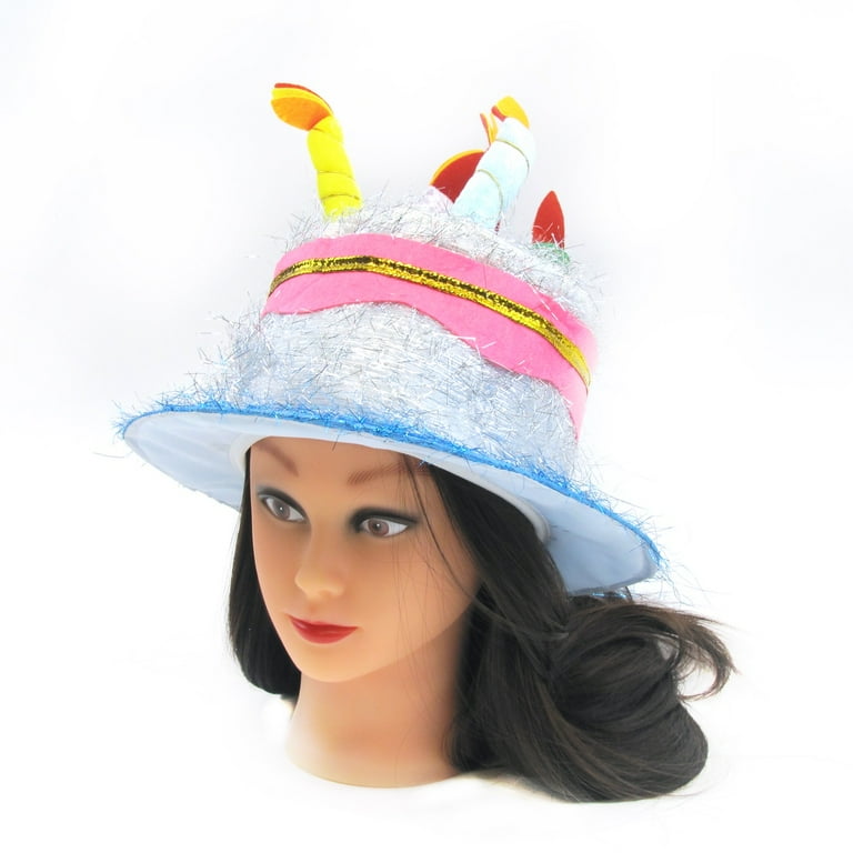 Funny Novelty Birthday Cake Candles Hat Costume Accessory Gag Gift Fun Party Cap Funny Novelty Birthday Cake Candles Hat Costume Accessory Gag Gift Fun Party Cap