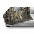 thumbnail image 3 of European Soft Flannel Fleece Throw Blanket, Heidelberg Old City Streets Picturesque Town with Medieval Architect Panorama, Cozy Plush for Indoor and Outdoor Use, 50" x 70", Multicolor, by Ambesonne, 3 of 6