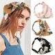 thumbnail image 4 of Pañuelo para la cabeza - Pañuelo floral Pañuelo triangular para mujer con elástico, 4 of 5