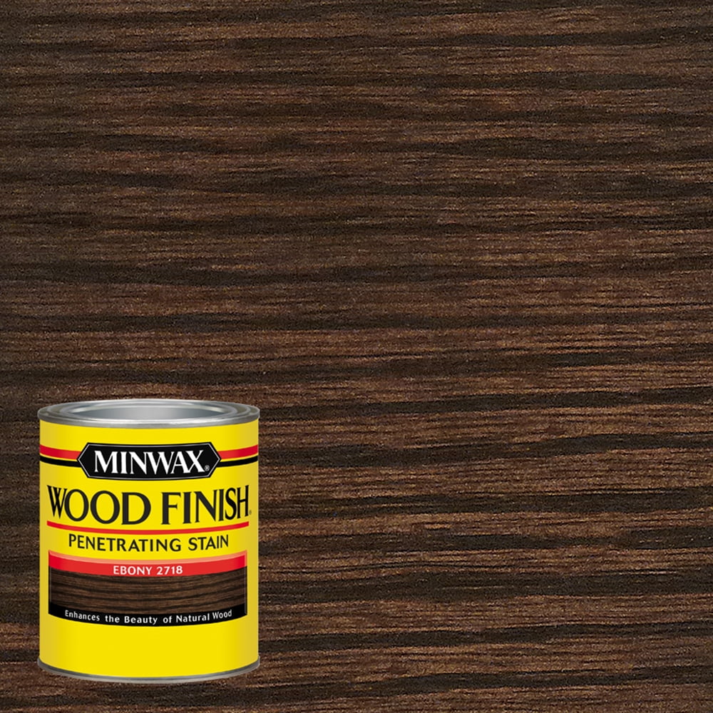 Minwax Wood Finish Stain, Ebony, 1 Quart