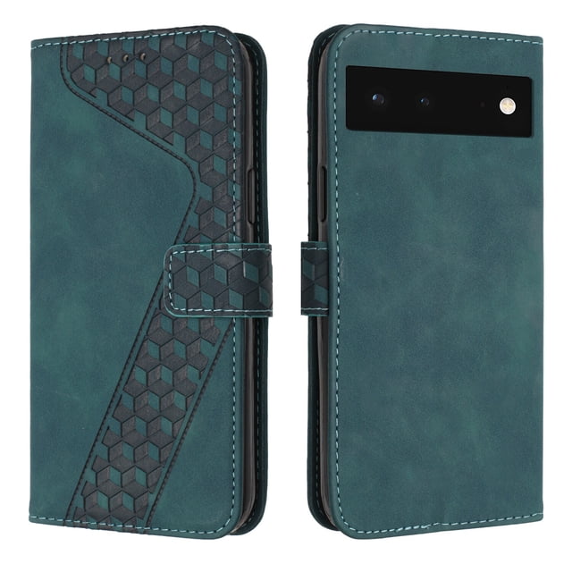 Compatible with Google Pixel 6 Case Wallet Design with Card Slots Magnetic Closure Cover