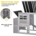 thumbnail image 4 of Aivituvin 78.4' Large Chicken Coop with Run & Nesting Box, Wood Poultry Cage Hen House with Slide Tray for 3-5 Chickens, 4 of 12