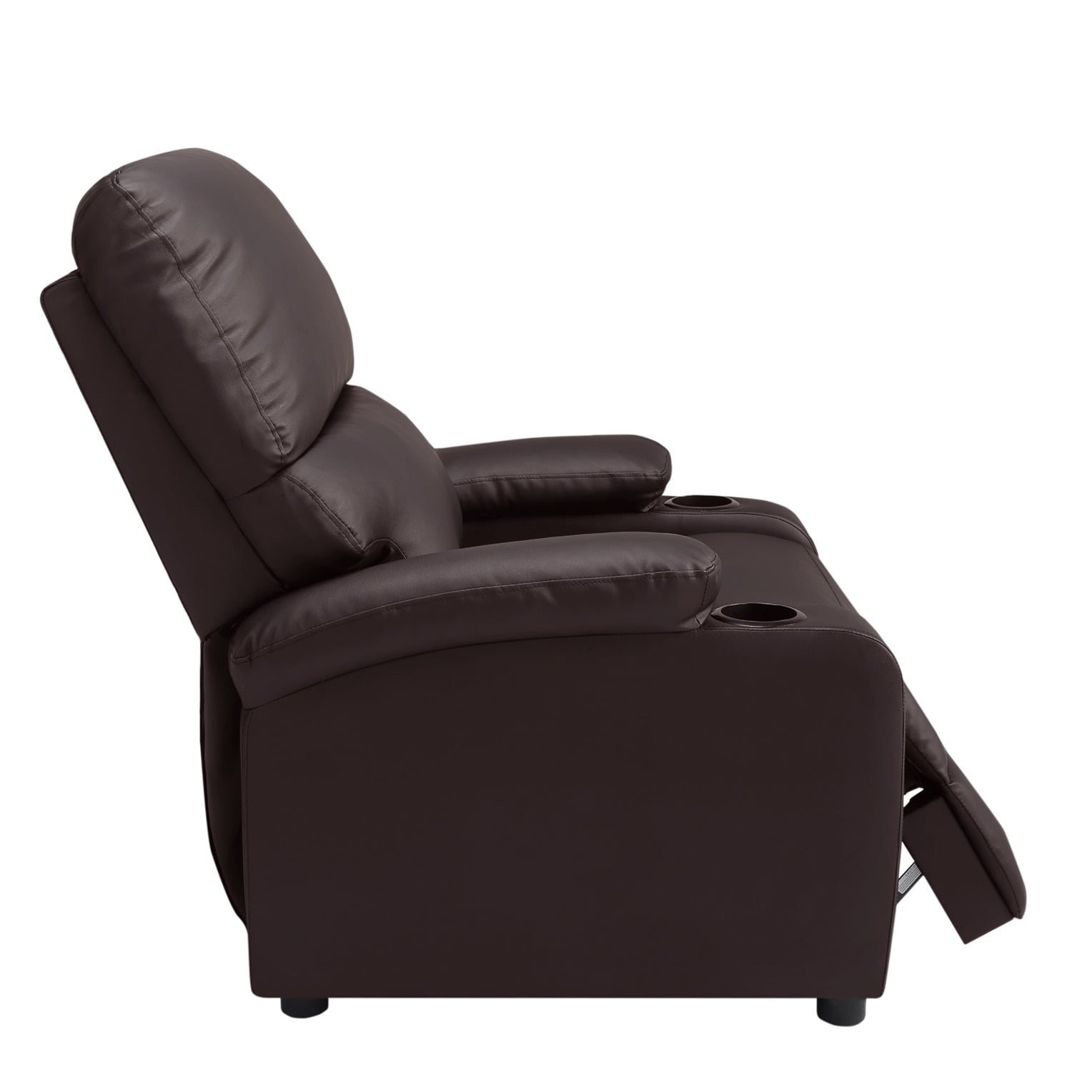 Kadyn 31.5" Faux leather reclining chair, Pu Upholstered reclining chair, Pushback Recliner Chair for Bedroom, Brown Kadyn 31.5" Faux leather reclining chair, Pu Upholstered reclining chair, Pushback Recliner Chair for Bedroom, Brown