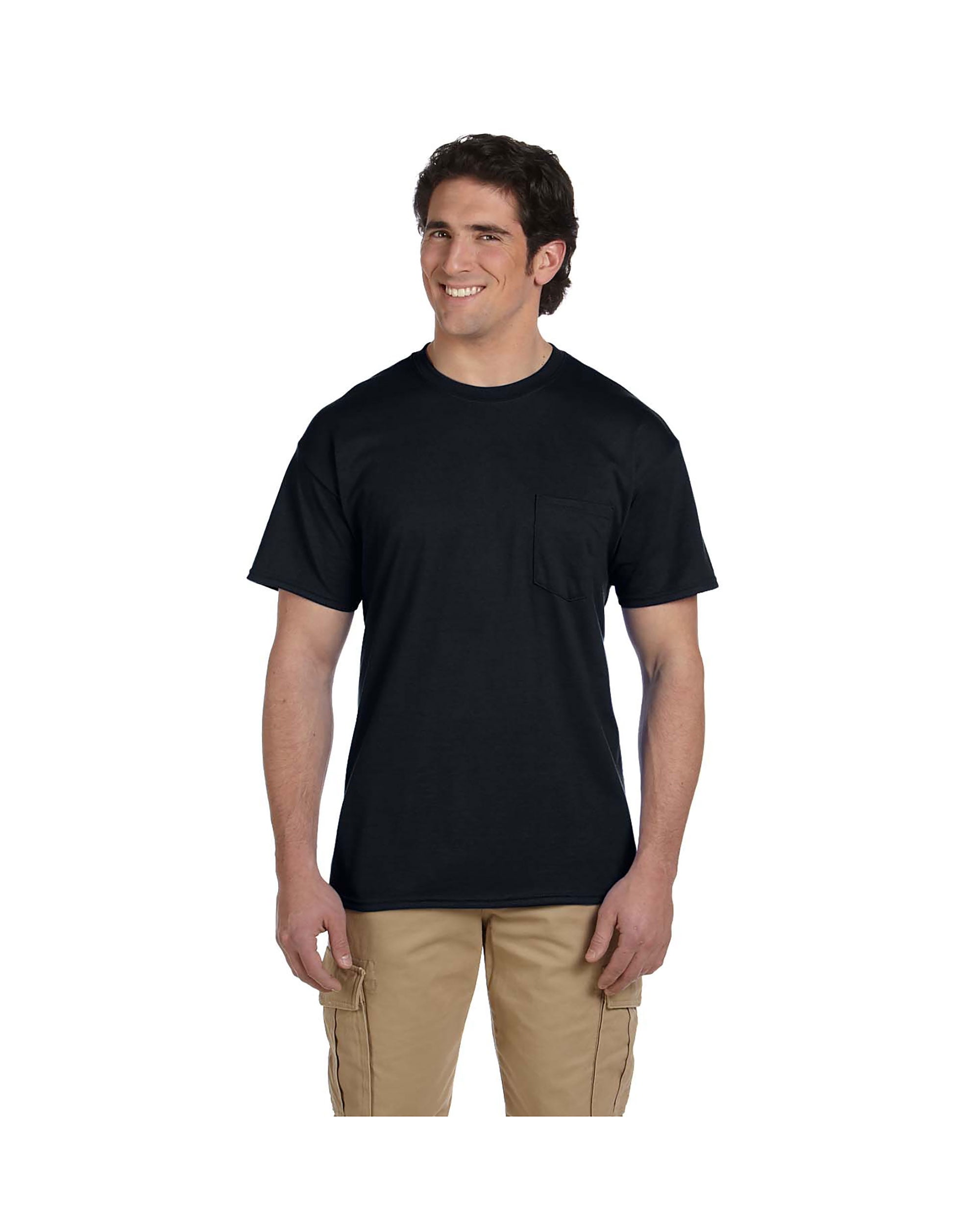 Gildan Men's Dryblend Double Needle 7/8 Inch Collar T-Shirt, Style ...