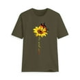 thumbnail image 3 of Avamo Summer Womens Floral Print Blouse Casual Round Neck T-Shirts Loose Beach Holiday Tops, 3 of 3