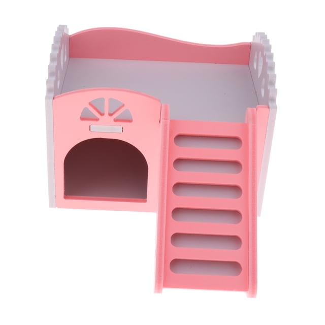 Juguete De Hámster HAMSTER HOUSE DIY Ensamble Pequeño Animal Gerbil Ratón Conejillo De Jaula Rosado Yinane Pet Hamster Sleep House