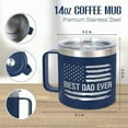 thumbnail image 5 of Christmas Birthday Gifts for Dad from Daughter Son Kids Wife - 14 oz Stainless Steel Insulated Coffee Mug with Lid - Best Dad Ever Birthday Gifts for Men Grandpa, Mens Gift Ideas for Christmas, 5 of 10