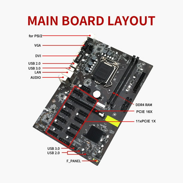 Motherboard CPU Combo, 8G DDR4 Gaming PC Motherboard PCB For