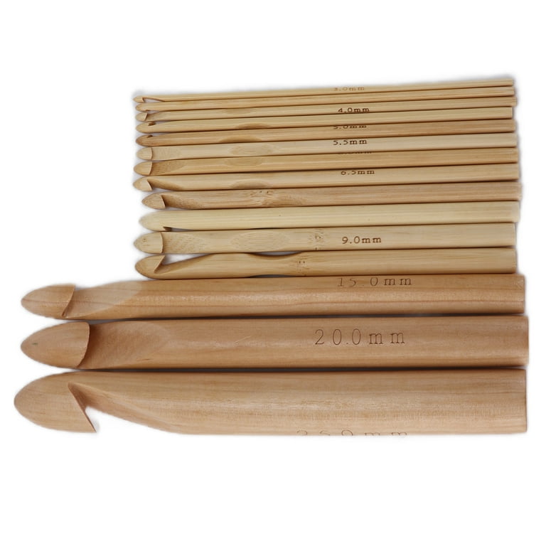 15mm/20mm/25mm Crochet Hooks Circular Bamboo Thick Knitting Needles Double  Pointed Yarn Dyed Sewing Tools