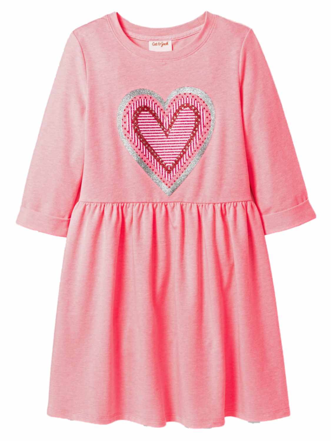Girls Be Mine Valentines Day Glittery Pink Heart Crossbody Purse Bag Cat /& Jack