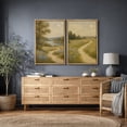 thumbnail image 4 of Framed Canvas Print Vintage Country Landscape Wall Art Set of 2 Modern Farmhouse Decorative for Living Room Bedroom - 24"x36"x2 NATURAL, 4 of 8