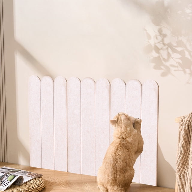 Dvkptbk Cats Scratching Board Wall Mounted Matted Wool Cats Scratch Pad Climbing Panels Durables Scratch-Proof Furniture Wall Sofa Protection pet supplies