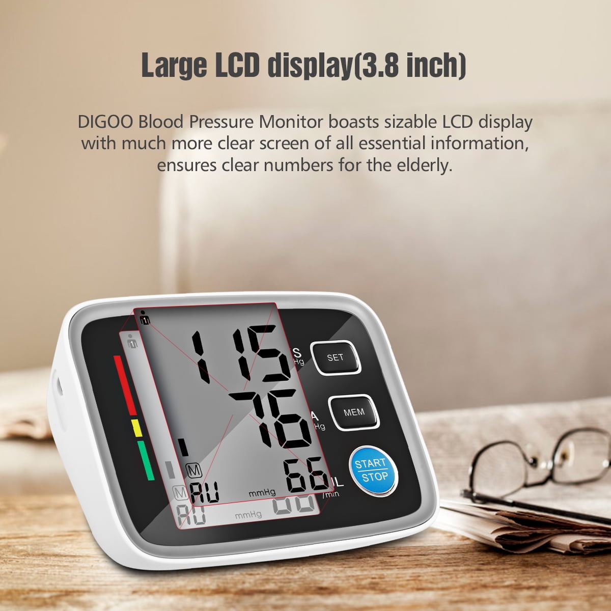Large LCD Display Blood Pressure Monitor,Blood Pressure Machine Home