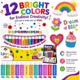 thumbnail image 6 of 3D Relief Art Pen, 12 Colors Popcorn Pens Puffy,3D Art Pens Works On Different Surfaces, Non-Toxic DIY Bubble Popcorn Drawing,3D Gel Pen & Arts Crafts-2Pack, 6 of 8