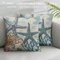 thumbnail image 3 of Summer Take Me to The Beach Coral Starfish Throw Pillow Covers, 3 of 5