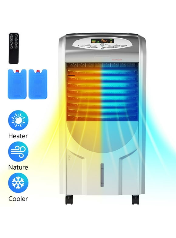 Gymax Air Cooler Heater Portable Evaporative Fan Filter Humidifier