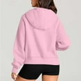 thumbnail image 6 of CHGBMOK Hoodies for Women Half Zip Up Cropped Sweatshirts Jackets Casual Gym Tops Fall Outfit Winter Clothes with Thumb Hole, 6 of 8