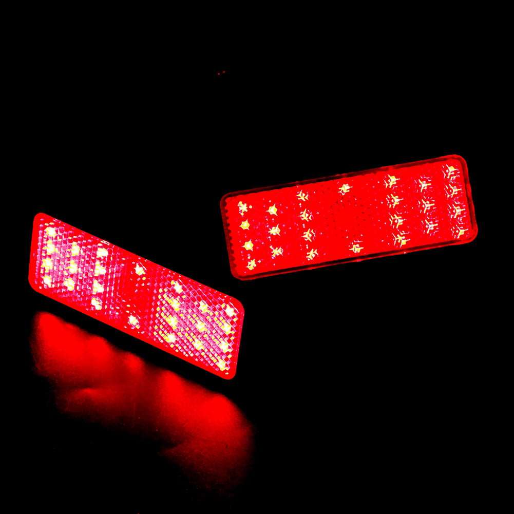 Easy to Install Red for Motorcycles Locomotives Durable Motorcycle LED Reflector Driving Rear Brake Light Driving Brake Tail Light 