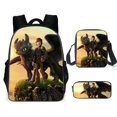 thumbnail image 1 of Juego de mochilas escolares sin dientes de 3 piezas con bolsa de hombro y funda para bolígrafos, 1 of 1