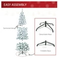 thumbnail image 6 of 6ft Prelit Flocked Christmas Tree - 250 Lights, 462 Branches - Realistic Green & White Pencil Tree - Indoor Holiday Decoration, 6 of 9