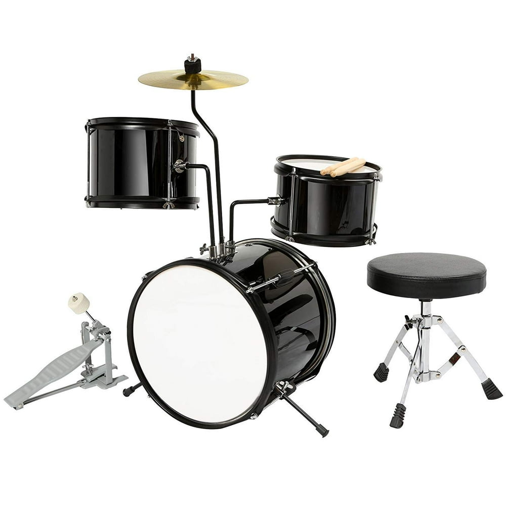 LAGRIMA 3Piece Kids/Junior Drum Set w/Stand, HiHat, Drum Stool, Drum