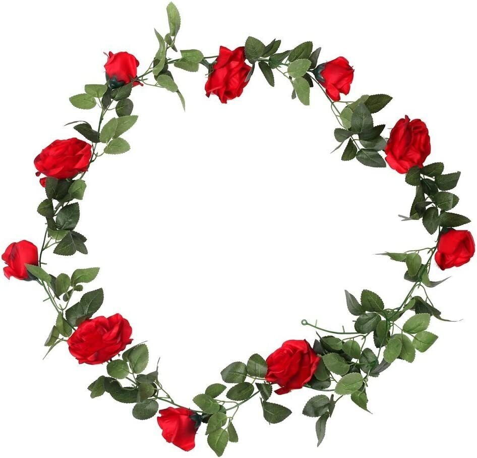 Starsish Artificial Rose Garland Silk Flower Vine Ivy Wedding Garden