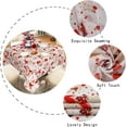 thumbnail image 4 of Valentines Tablecloth Square 60 Inch, Lace Flower Red Rose Heart Valentines Table Cloth Cover for Dinner Party Wedding Decor, 4 of 6