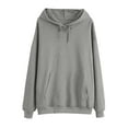 thumbnail image 5 of Ladies' Casual Fashionable Solid Color Long Sleeve Hooded Warm Shirt Loose Comfortable Hoodie Sweatshirt for Everyday Wear, 5 of 5