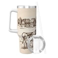 thumbnail image 2 of Picia Cows On The Farm Pattern 40oz Ice Bully Insulated Tumbler with Handle, Double-Wall Stainless Steel Cup, Leak-Proof Lid and Straw, 2 of 8