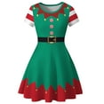 thumbnail image 6 of Kiapeise Christmas Dress for Women Print Holiday Dresses for Xmas Short Casual A-Line Christmas Dress, 6 of 7
