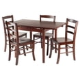 thumbnail image 6 of Winsome Wood Pulman 5-Pc Dining Set, Extendable Table & 4 Ladder-back Chairs, Walnut Finish, 6 of 7