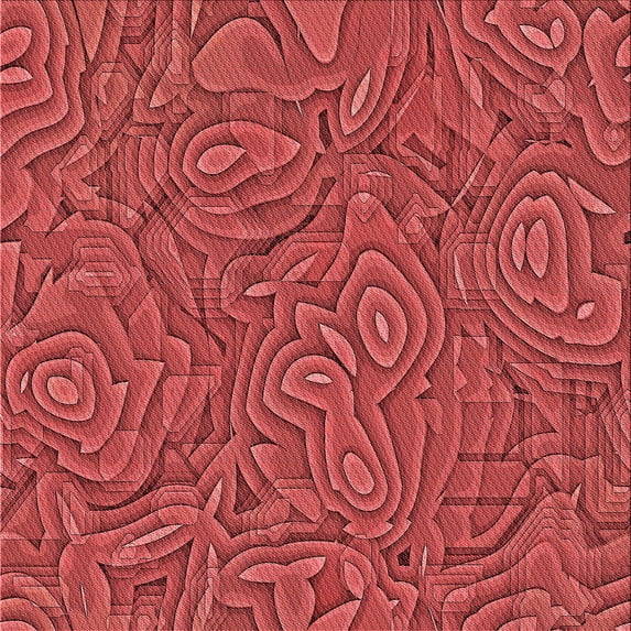 Ahgly Company Machine Washable Indoor Square Transitional Orange Area Rugs, 4' Square