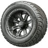 Golf Cart Wheels and Tires - 12" RHOX RX184 Black w/ All Terrains - Set of 4