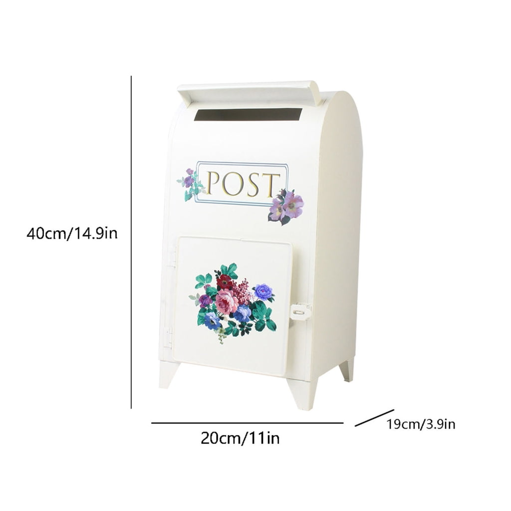 Sinyiin Historical European Mailbox for Yard Decoration External Use Strong Metal Build Extra Large Capacity Easy Fixing Design