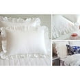 thumbnail image 1 of mmirethe White Soft And Comfortable Pillow Cover With Luxury Ruffle Border Ruffled Pillow Cases Cushion Cover 1Set, 1 of 6