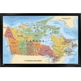 thumbnail image 1 of Map - Canada Wall Poster, 22.375" x 34" Framed, 1 of 4