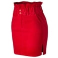 thumbnail image 3 of FashionMille Junior Miss Solid Cassic Corduroy High Waist Mini Skirt, 3 of 5