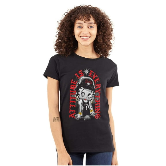 Betty Boop Attitude is Everything Women's T Shirt Ladies Tee Brisco Brands S